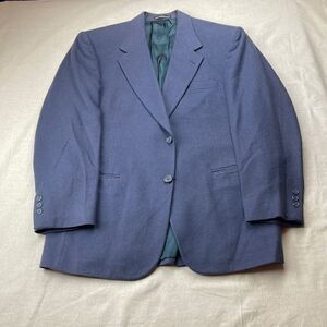 ROUNDTREE & Yorke Sport Coat Mens 40R Blue Camel Hair Blazer‎